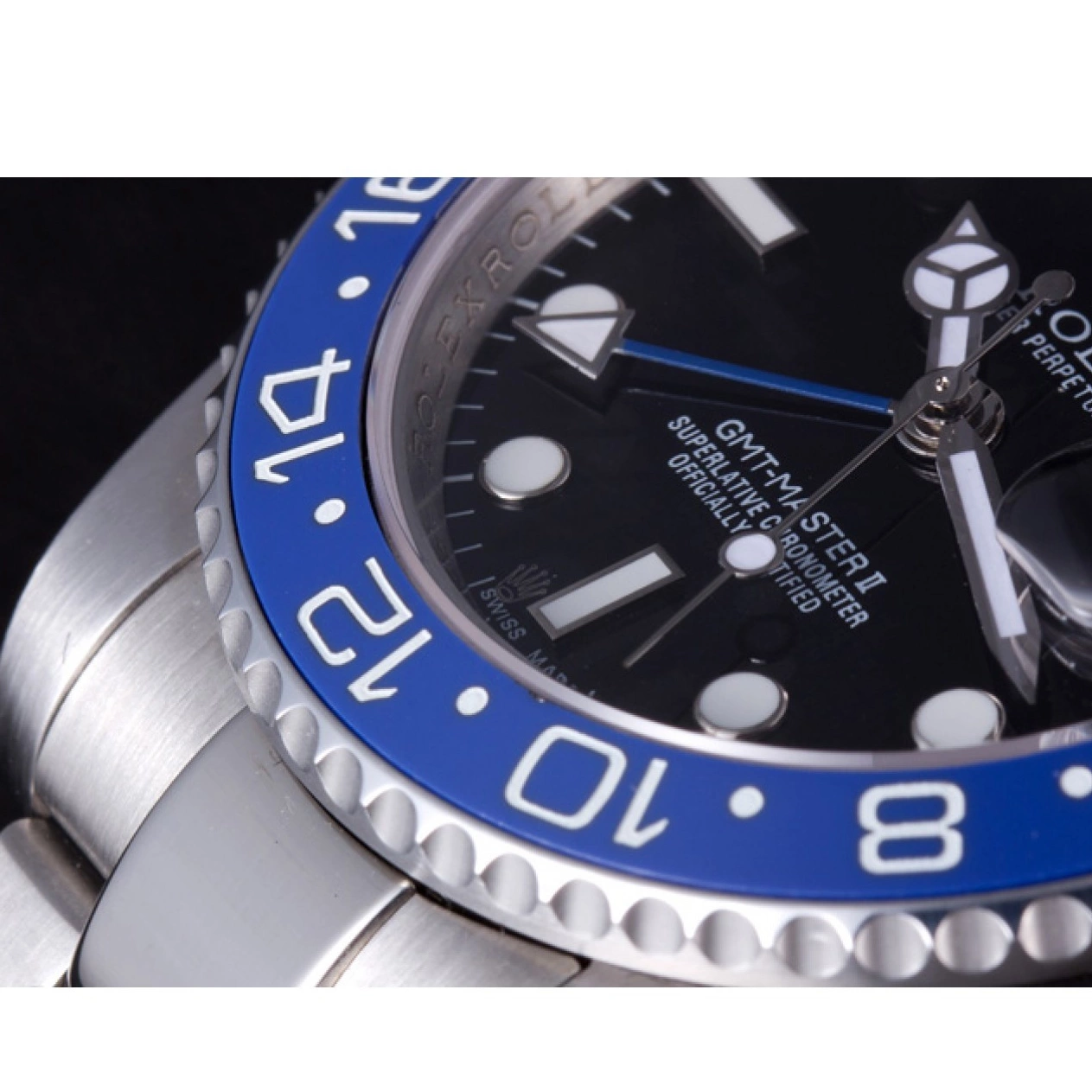 MiroTime 0807 Rolex GMT Master II Oyster Collection Brushed Stainless Steel Band 621492